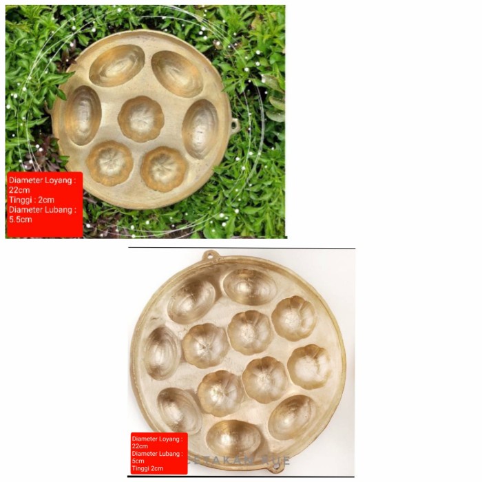 Cetakan Kue Cubit / Cetakan Bolu Jadul KUNINGAN - 7 Lubang