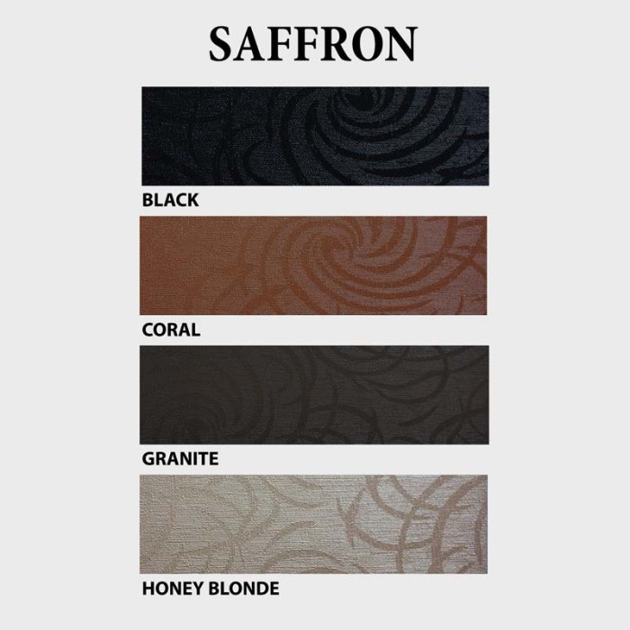 BELCHERS Saffron - Oscar Motif Kulit Sintetis Motif Bahan Sofa - Black