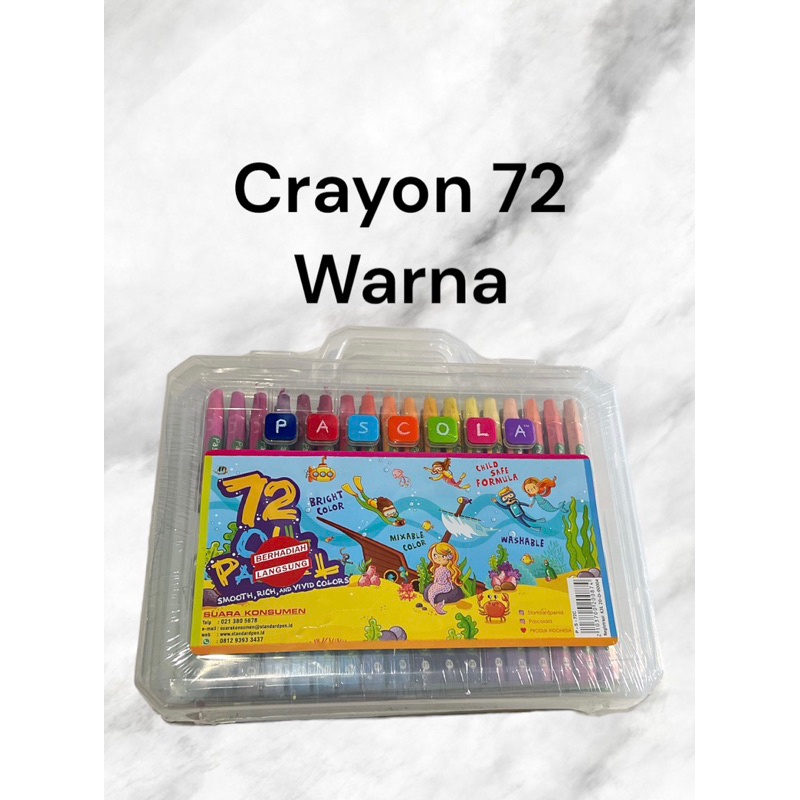 

Crayon 72 Warna Pascola || Krayon Standart