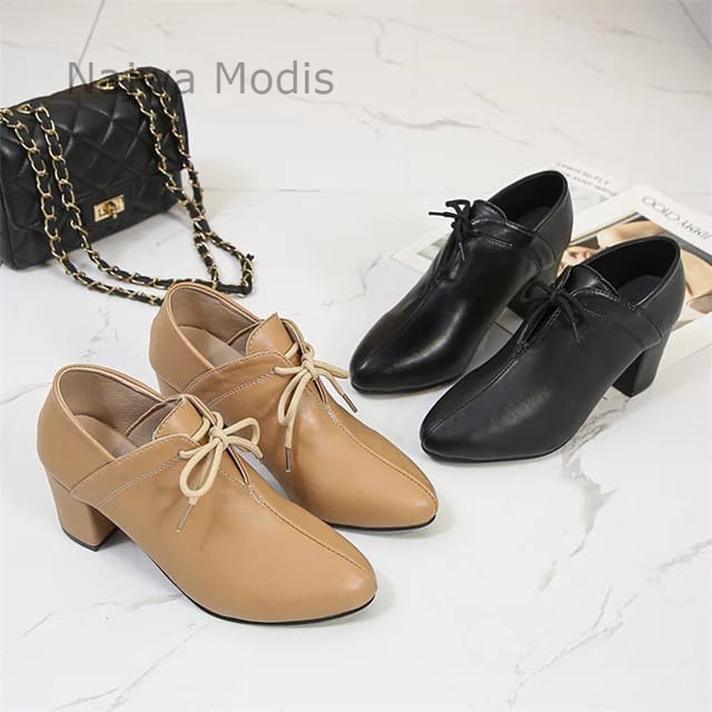 Naladiva - Sepatu Boots Oxford wanita BIG SIZE Heels