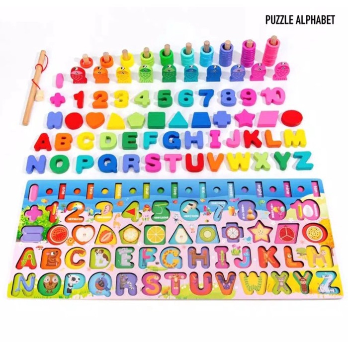 Puzzle Bentuk Alphabet 3D