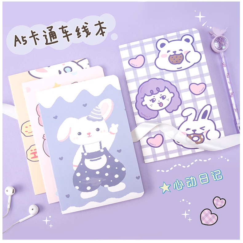 

4A. Buku Catatan Tulis Kertas Mini Notebook Motif