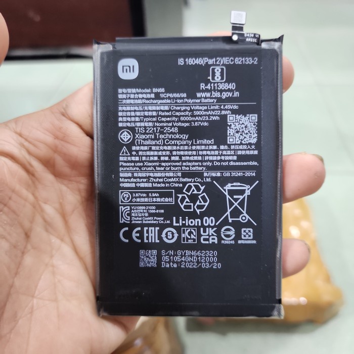 baterai poco c40 original copotan battery poco c40 bn66 original