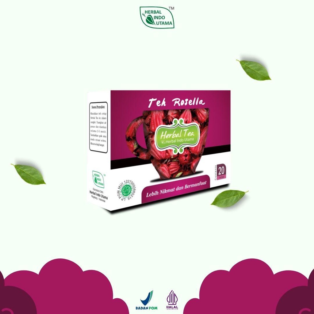 

Teh Rosella Teh Herbal Antioksidan Anti Kanker isi 20 Kantung