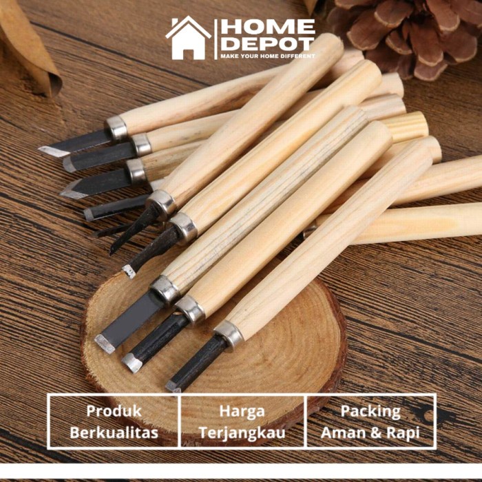 

Set Pisau Ukir Pahat Kayu 12 in 1 Wood Carving Knife