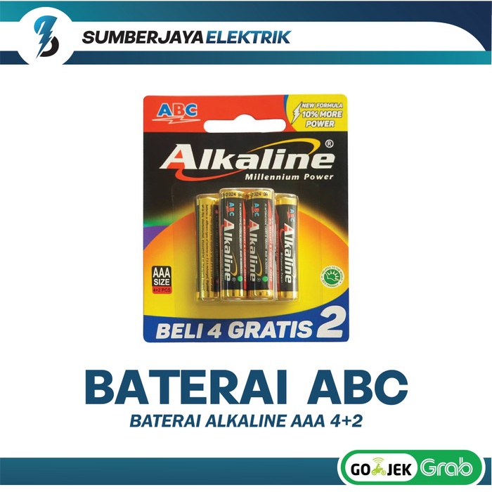 BATERAI BATRE ABC ALKALINE ALKALIN AAA A3 TERMURAH PROMO
