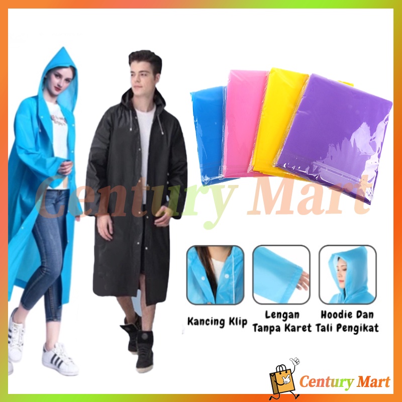 Jas Hujan Korea /Mantel Jas Hujan Dewasa/Mantel Hujan Terusan Polos Lightweight Bahan EVA PEVA/Jas H