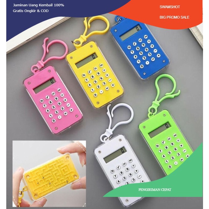 

Gantungan Kunci Kalkulator Calculator Mini Slim Mainan Maze Keychain - Kuning