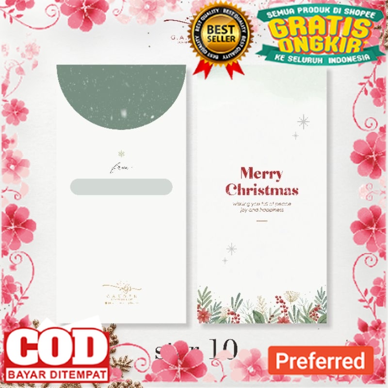 

[STAR SERIES] CUSTOM NAMA / Amplop Christmas / Amplop Natal / Amplop Santa / Christmas Envelope / Natal Envelope// KOSTUM NATAL / POHON NATAL / AKSESORIS NATAL / HARI NATAL