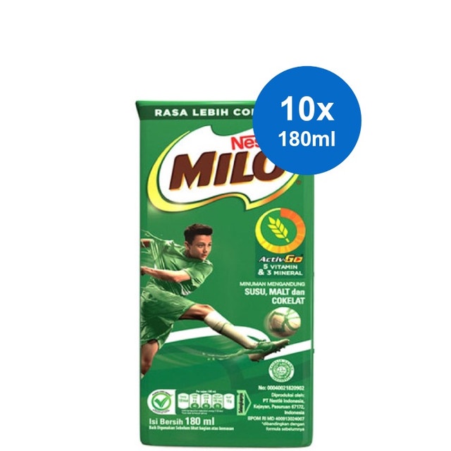 

Milo Activ-Go Susu UHT Coklat 180 ml x 10