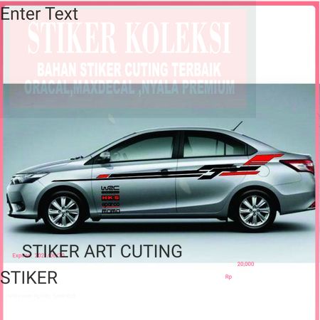 Stiker mobil sedan Corolla stiker cutting terlaris