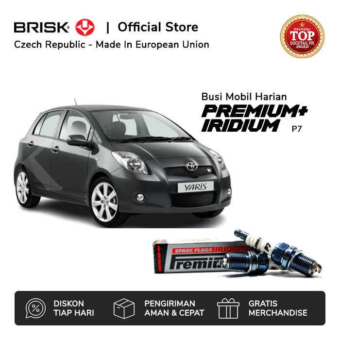 Busi Mobil Toyota Yaris Bakpao BRISK Premium Iridium P7