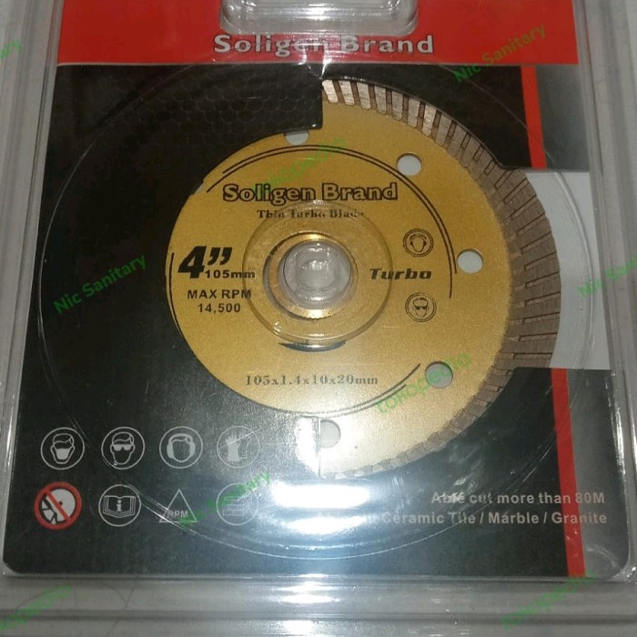 Diamond wheel mata pisau potong granit Turbo SOLIGEN