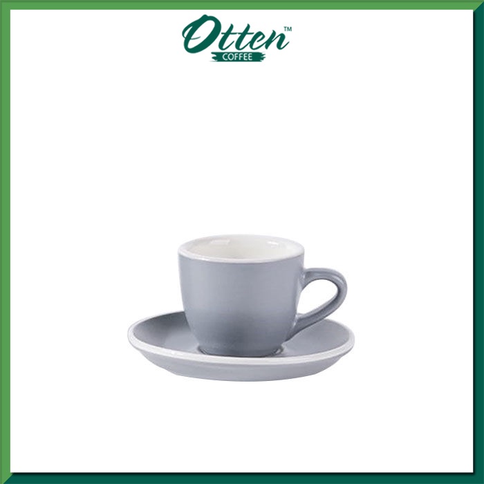 

COD Cup and Saucer Espresso 70ml (Grey Slate) - Gelas Cangkir Kopi Keramik