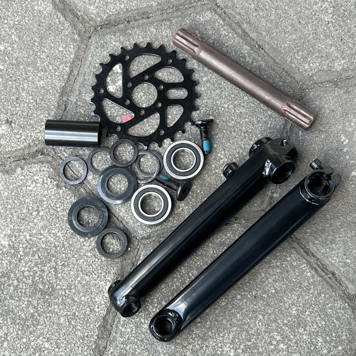 CRANK GIR BB BMX 3 PCS HITAM TAIWAN 3PCS SPANISH CRMO BEARING GEAR ARM
