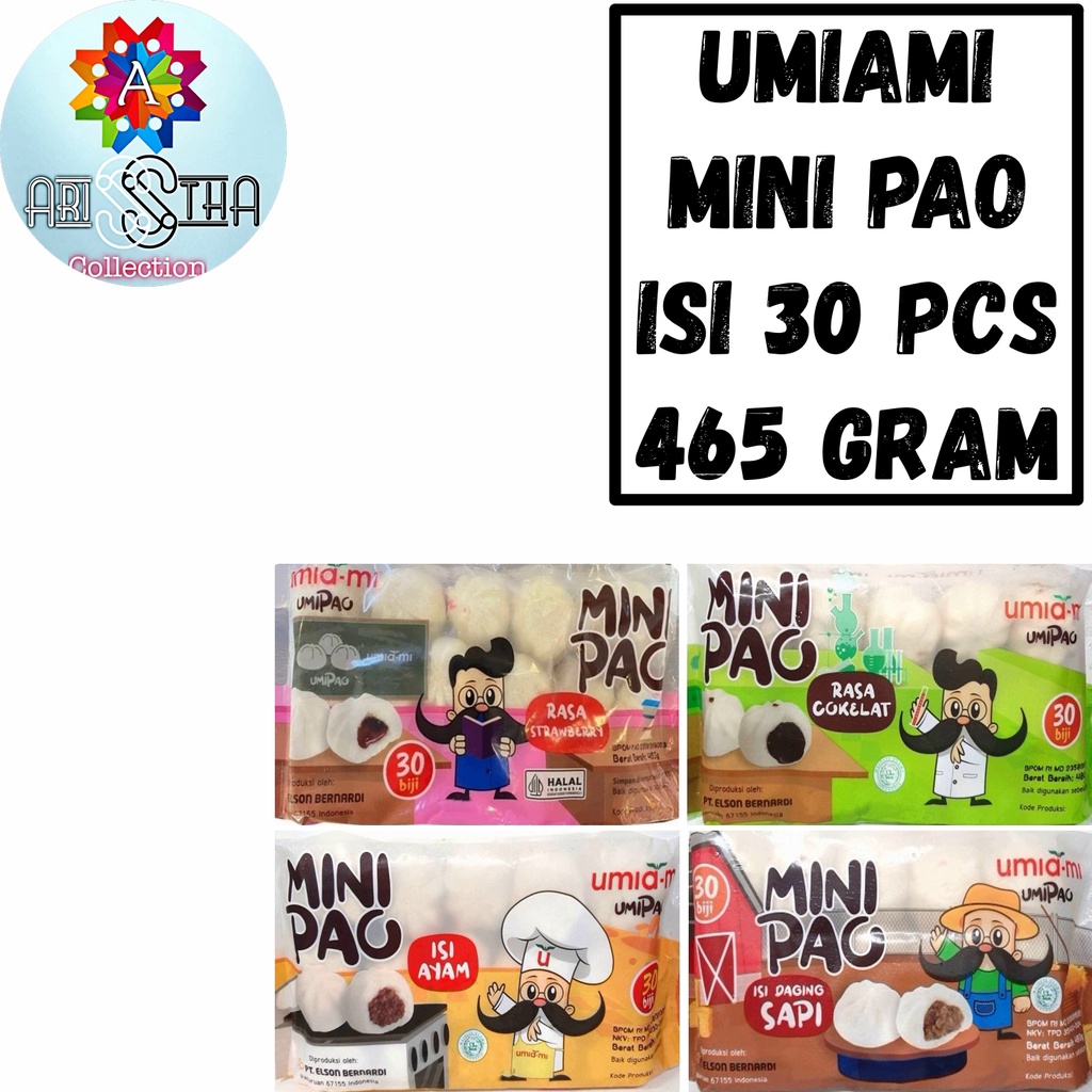 

Umiami Mini Pao Isi 30 Pcs 465 Gram Ayam Sapi Cokelat Strawberry