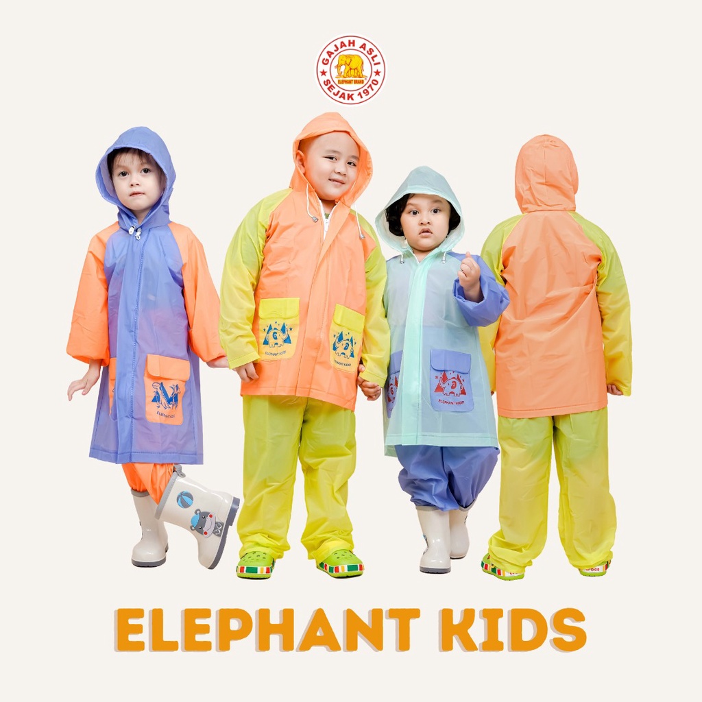 Jas Hujan Anak Elephant Kids / Jas Hujan Anak Merek Gajah / Elephant Brand Jas Hujan jas hujan gajah