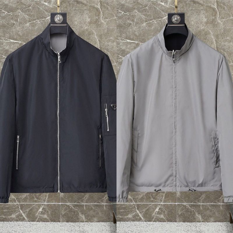 jaket cowok pria jacket bolak balik parasut zipper