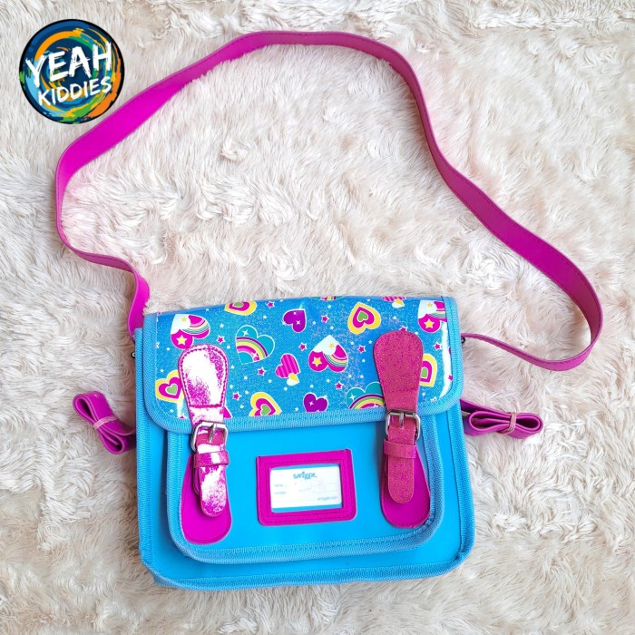 TAS SMIGGLE ANAK PEREMPUAN CEWEK MODEL SELEMPANG WARNA BIRU PINK GOOD CONDITION