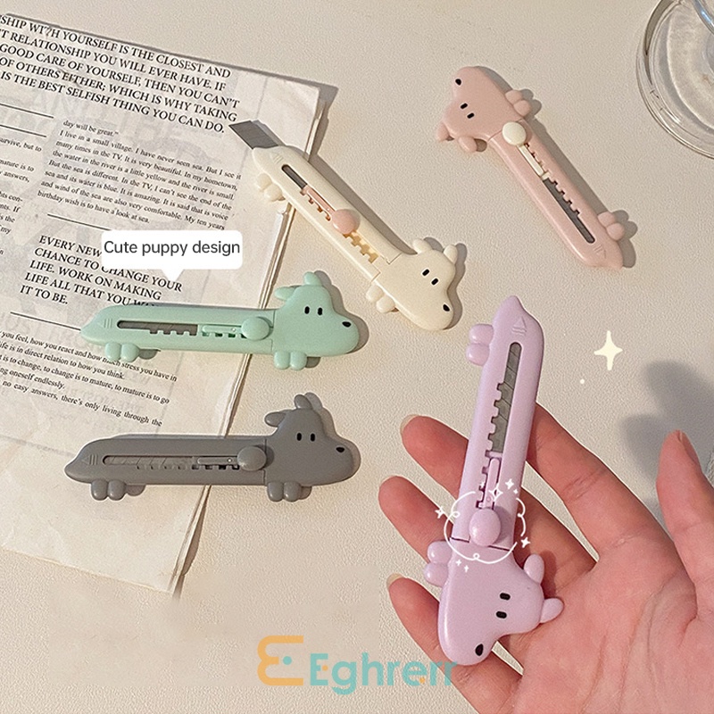 

✨EG-Kartun Pisau Kecantikan Anak Anjing Lucu Mini membongkar pisau pembukaan ekspres Pisau kertas portabel-Eghrerr