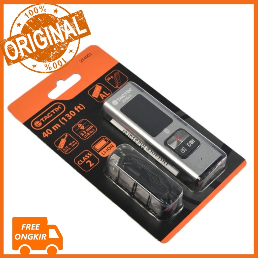 Tactix Meteran Laser Digital 40 Mtr - Hitam
