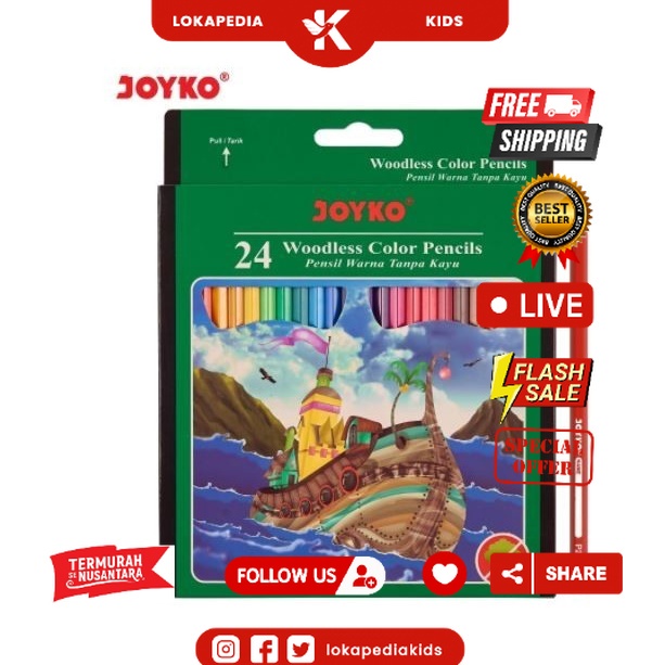 

PENSIL WARNA JOYKO 24 WARNA CP-24PB