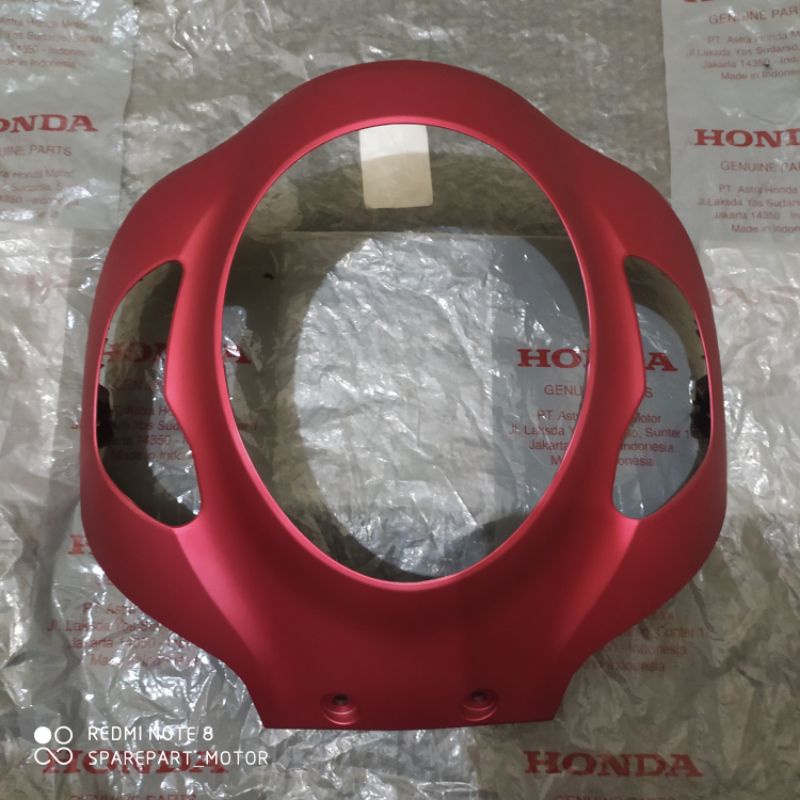 Cover Tameng lampu kap body depan scoopy new prestige terbaru 2020 2021 K2F merah doff