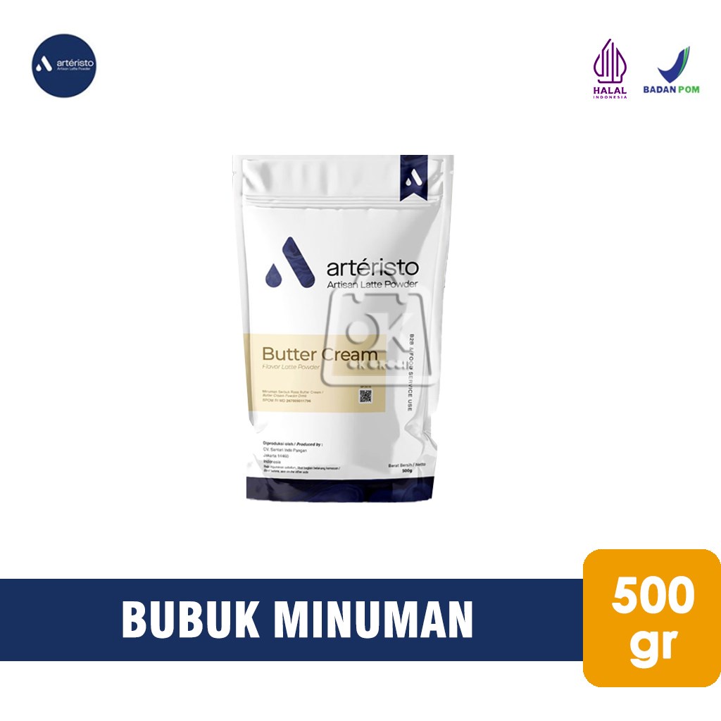 

Bubuk Minuman Butter Cream ARTERISTO No Sugar / Premium Powder Drink (500 gr)