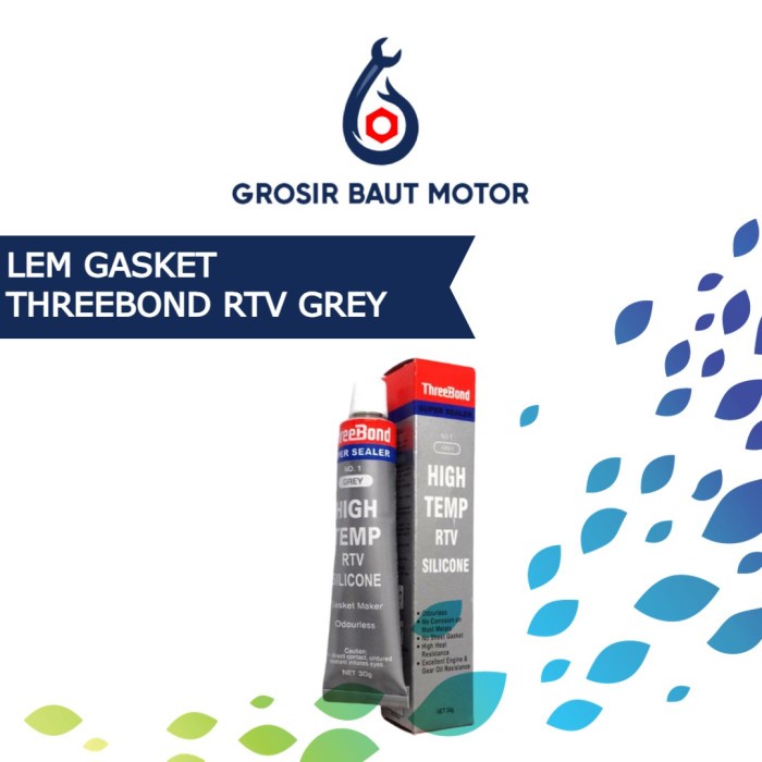 

Lem Gasket Treebond RTV High Temp 30gr Silver Abu Grey Super Sealer