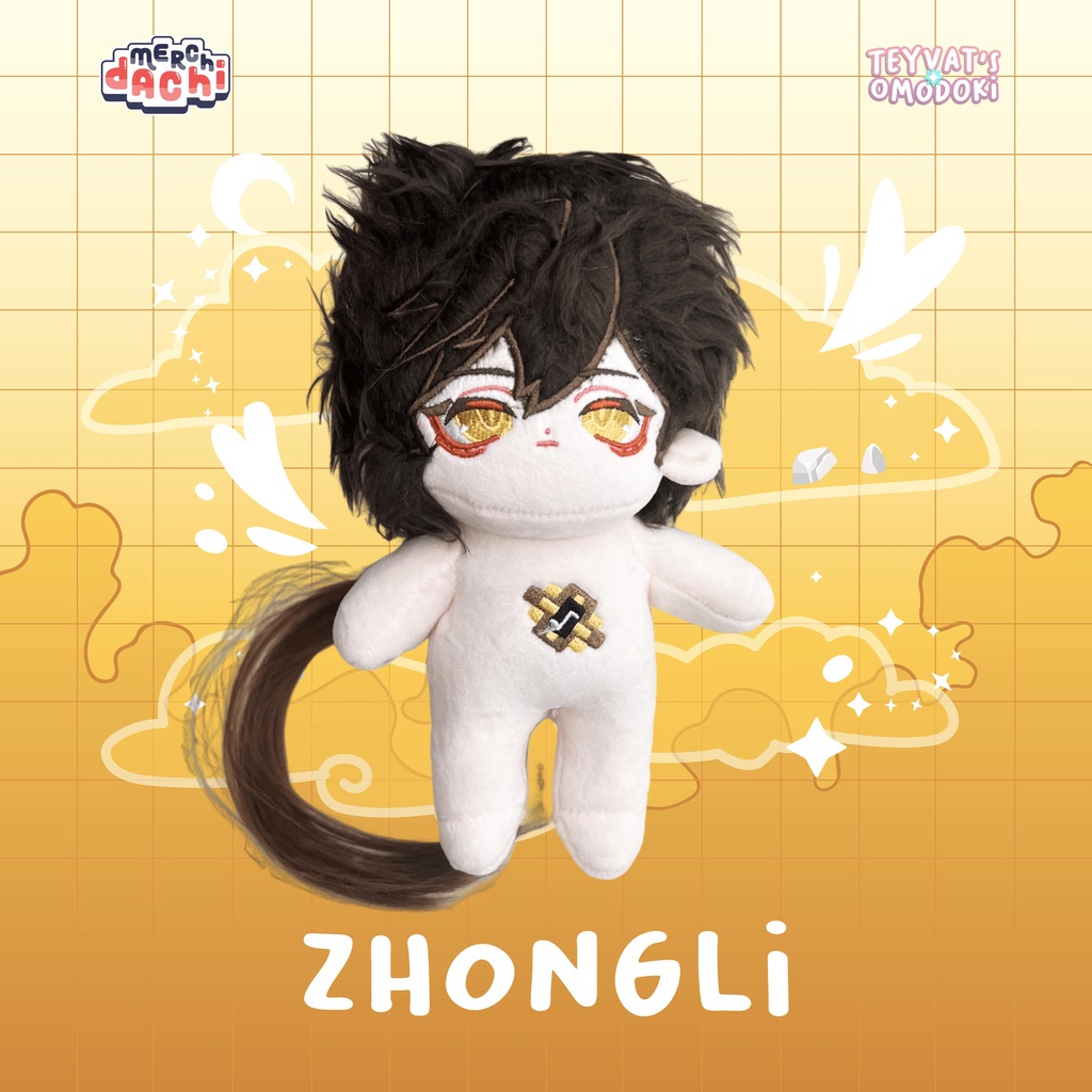 Boneka Omodoki Zhongli tanpa baju fullset genshin Impact Alhaitam & Venti Dolls