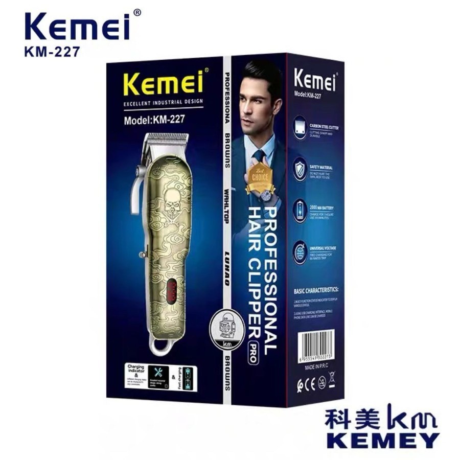 COD ALAT CUKUR RAMBUT KEMEI KM-227//ALAT CUKUR PROFESSIONAL HAIR CLIPPER  KEMEI KM-227