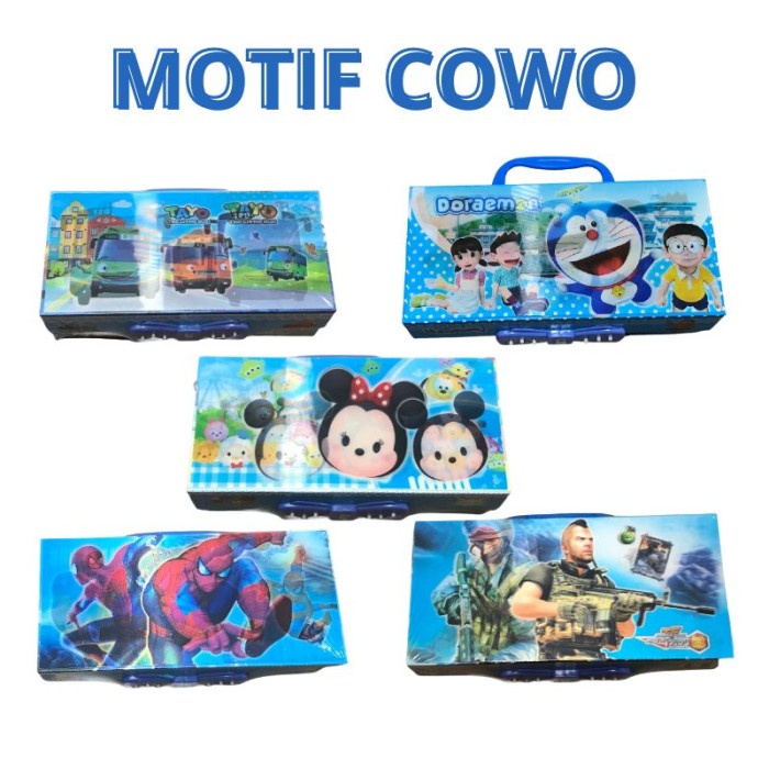

Kotak Pensil Kode 3 Tingkat Metalik 3 Dimensi /Tempat Pensil Box Kode - Motif Cewe