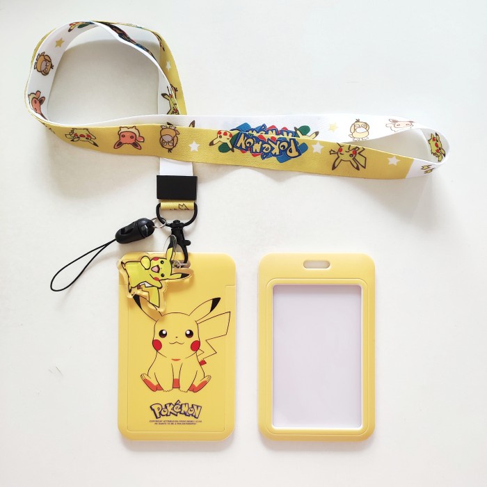 

BEST SELLER- ID Card Holder Name Tag Lanyard / Kalung Kartu Anime Pokemon Pikachu - Pikachu 2