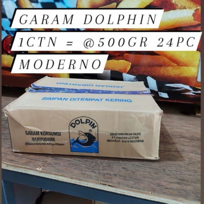 

Dolphin Garam 500gr x 24 pack kartonan