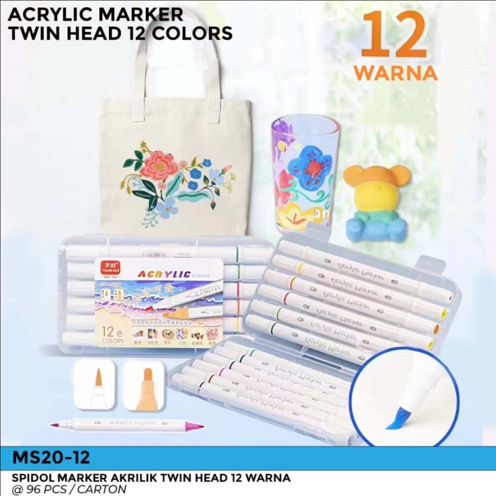 

Spidol Akrilik Dua Mata Ujung/Acrylic Marker Twin Head Warna MS20