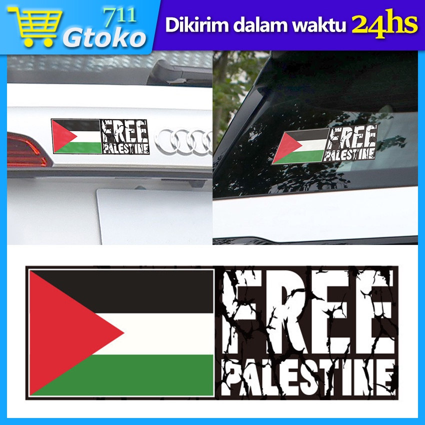 Stiker Free Palestine Mobil Motor Sticker Bendera Palestina Watreproof