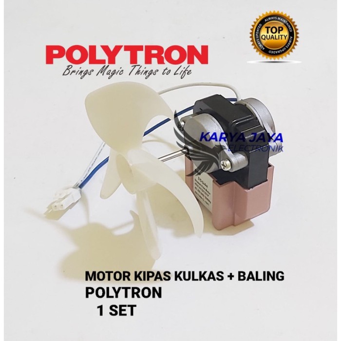 Motor fan kulkas Polytron 2 pintu + Baling  Fan Kipas Polytron sparepart tool