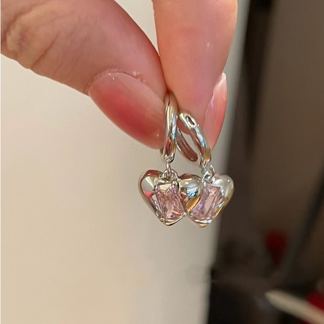 [OPALLINA] Anting "KATIE" - Anting Wanita Drop S925 dengan Zirconium Stimulant bentuk Hati