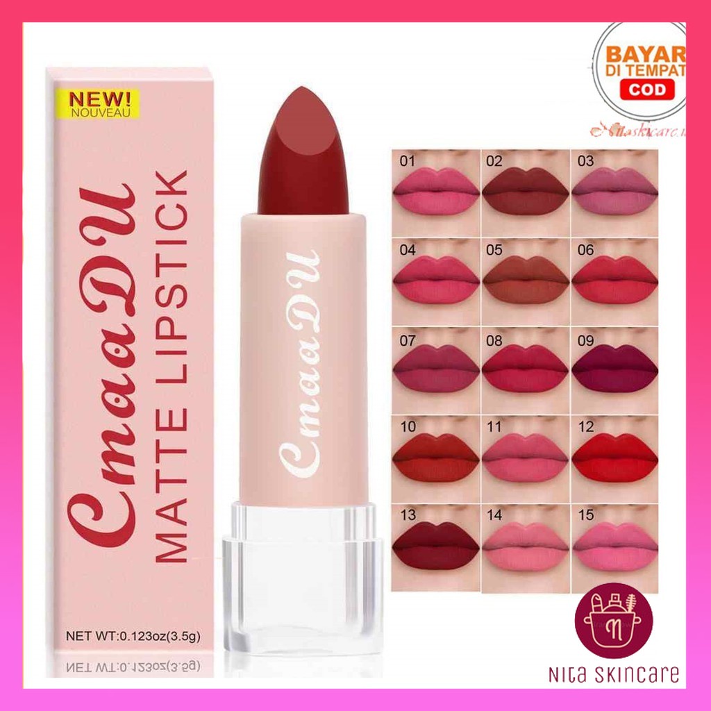 CMAADU Matte Lipstick Waterproof Lipstik Bibir