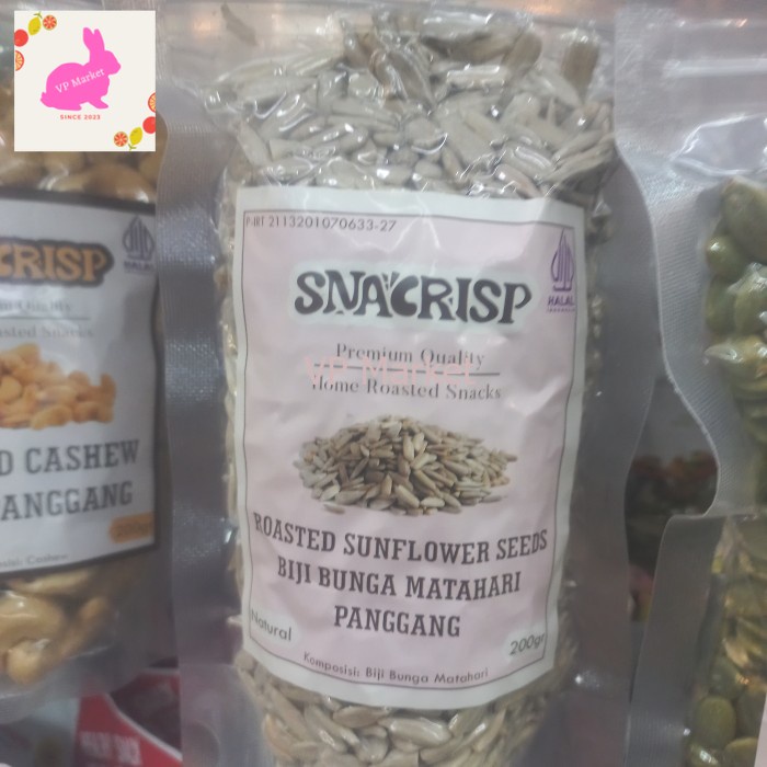 

Snacrisp Roasted Sunflower Seeds Biji Bunga Matahari Panggang 200gr