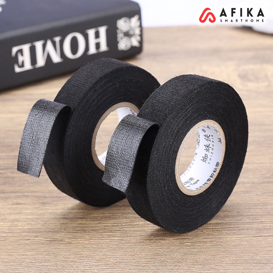

Lakban Kabel Kain Hitam Adhesive Tahan Panas untuk Bungkus Kabel Isolasi Kabel Kain Selotip Kabel Tahan Panas