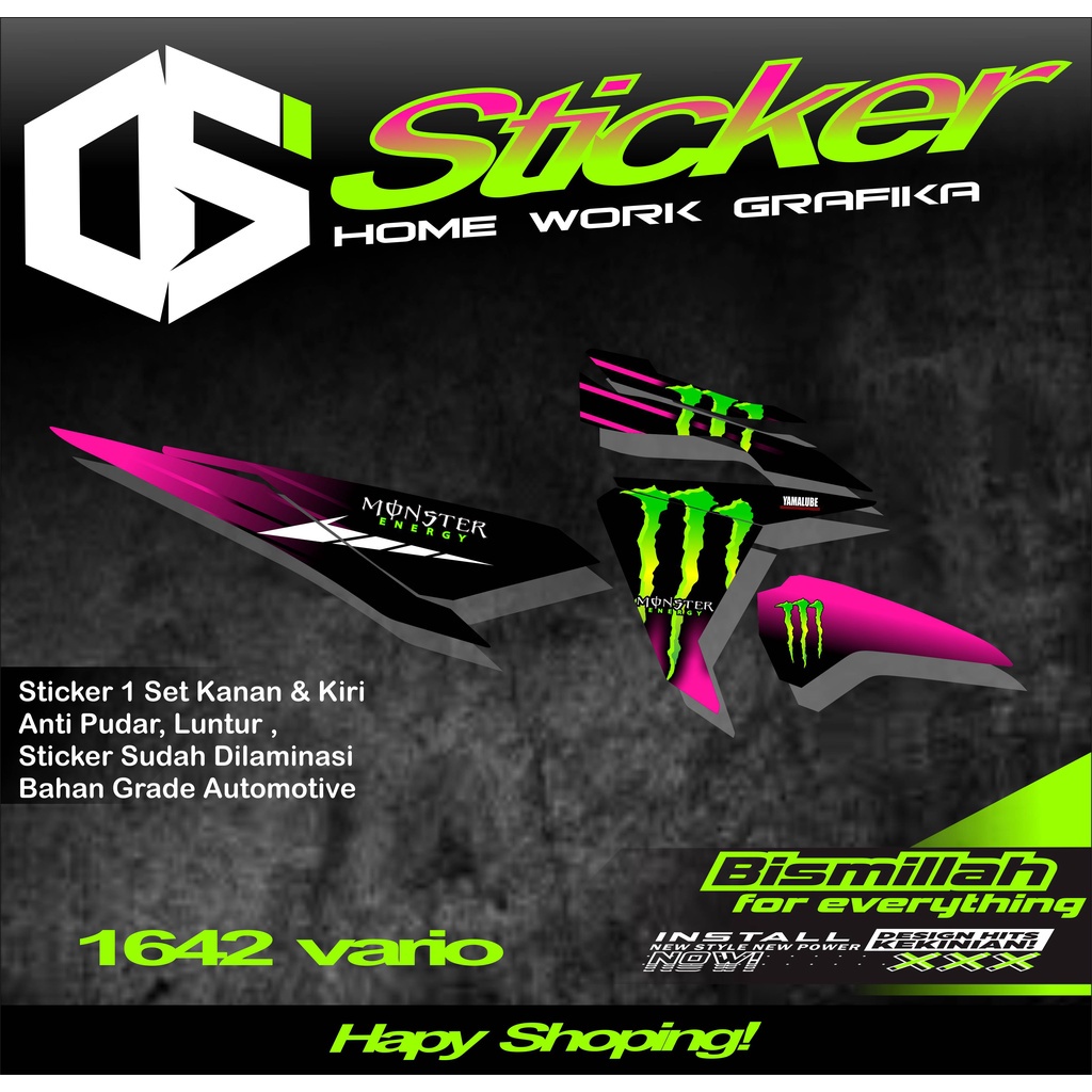 1642 Sticker Striping Motor VARIO 125 & 150 TAHUN 2015-2017 List Variasi