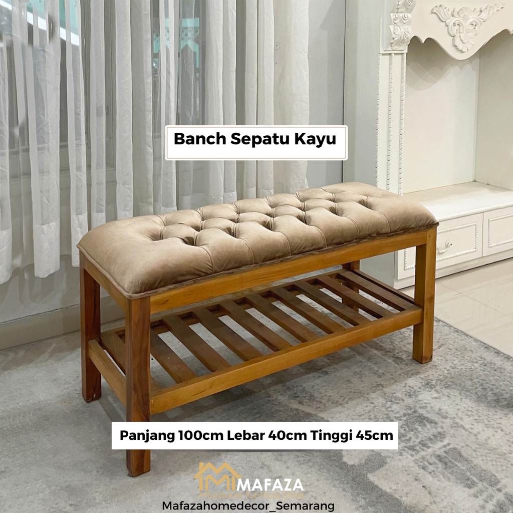 Bench Sepatu Kayu