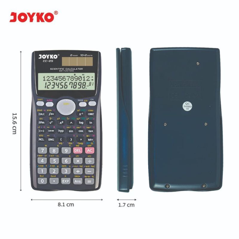 

SCIENTIFIC CALCULATOR JOYKO CC-25 KALKULATOR ILMIAH 401 FUNCTION