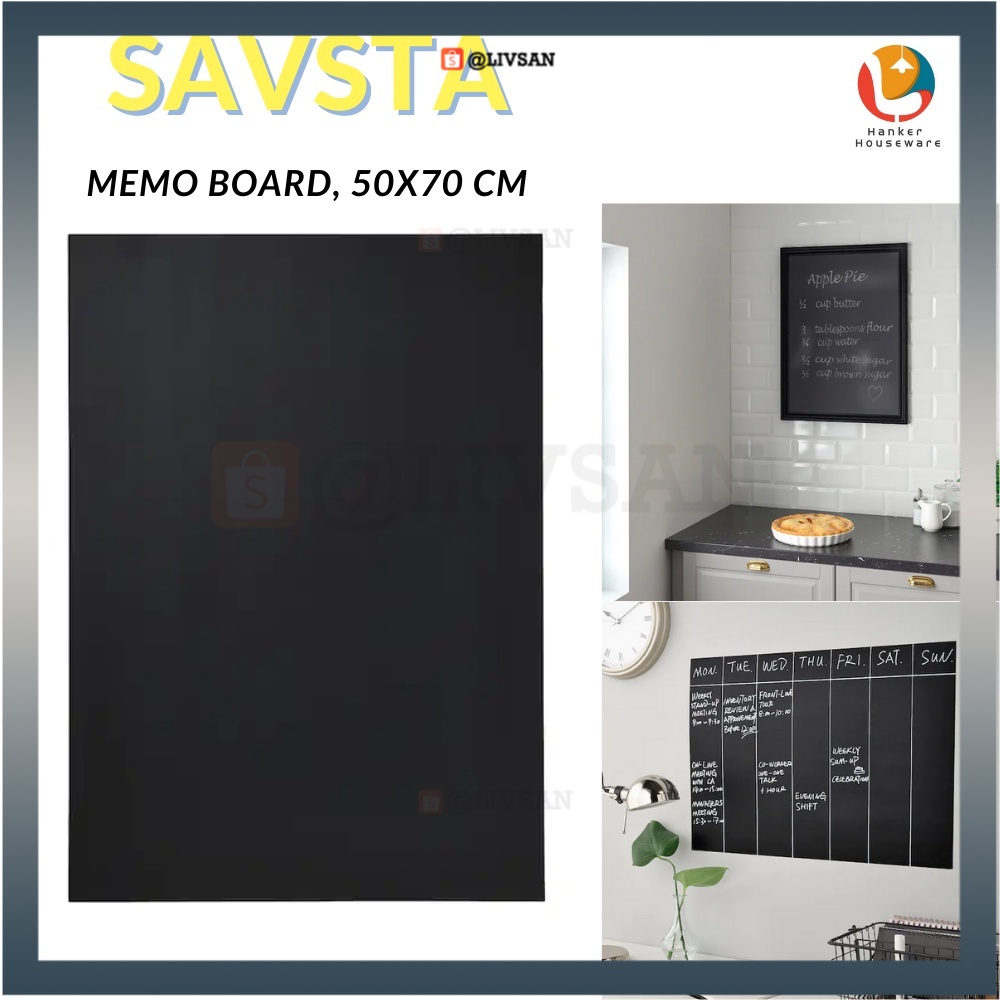 

SAVSTA Papan Notes ukuran 50x70 cm blackboard black board papan Hitam pakai kapur gantung memo tulis cafe dekorasi rumah tembok dinding papan tulis besar kecil kotak kafe segi empat persegi minimalis elegan elegant mewah wadah livsan