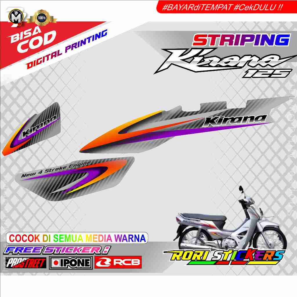STRIPING VARIASI MOTOR HONDA KIRANA 125 / STICKER LIST VARIASI MOTOR KIRANA 125