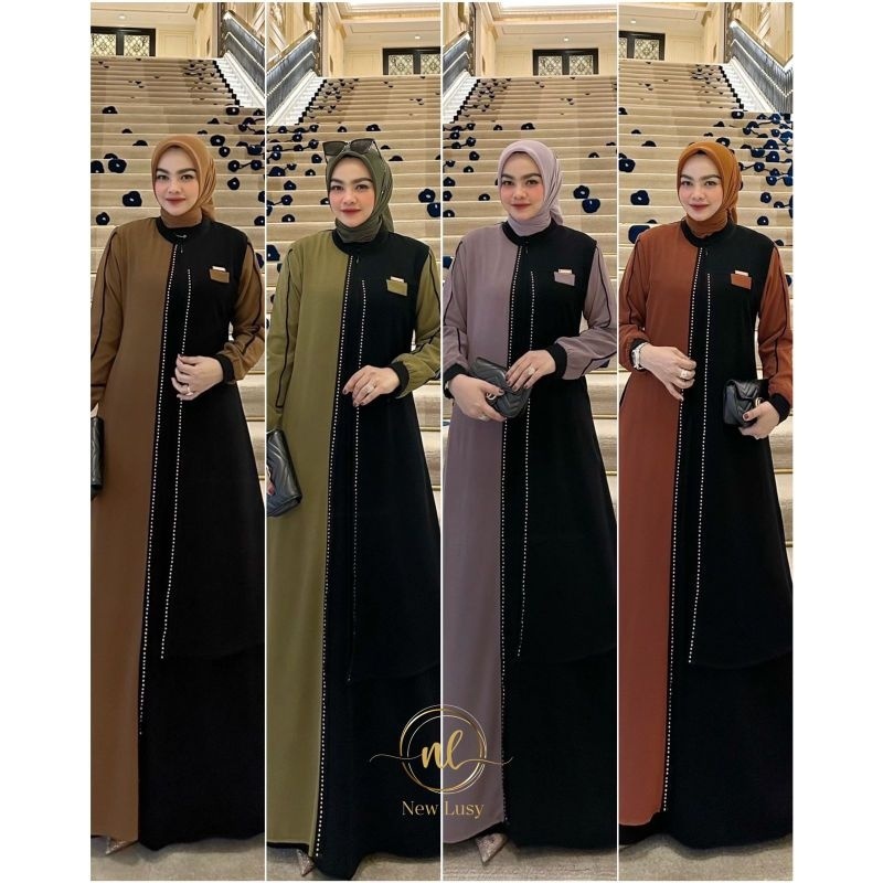 random Gamis terbaru Navisa abaya dress by new lusy