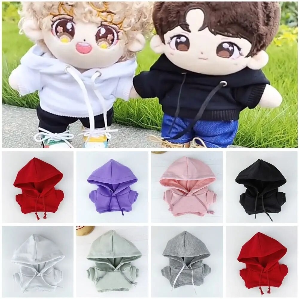 baju boneka Hoodies For 10cm Cotton Dolls Sweatshirt Outfits Fashion Clothes For 1/12 BJD Dolls Top 