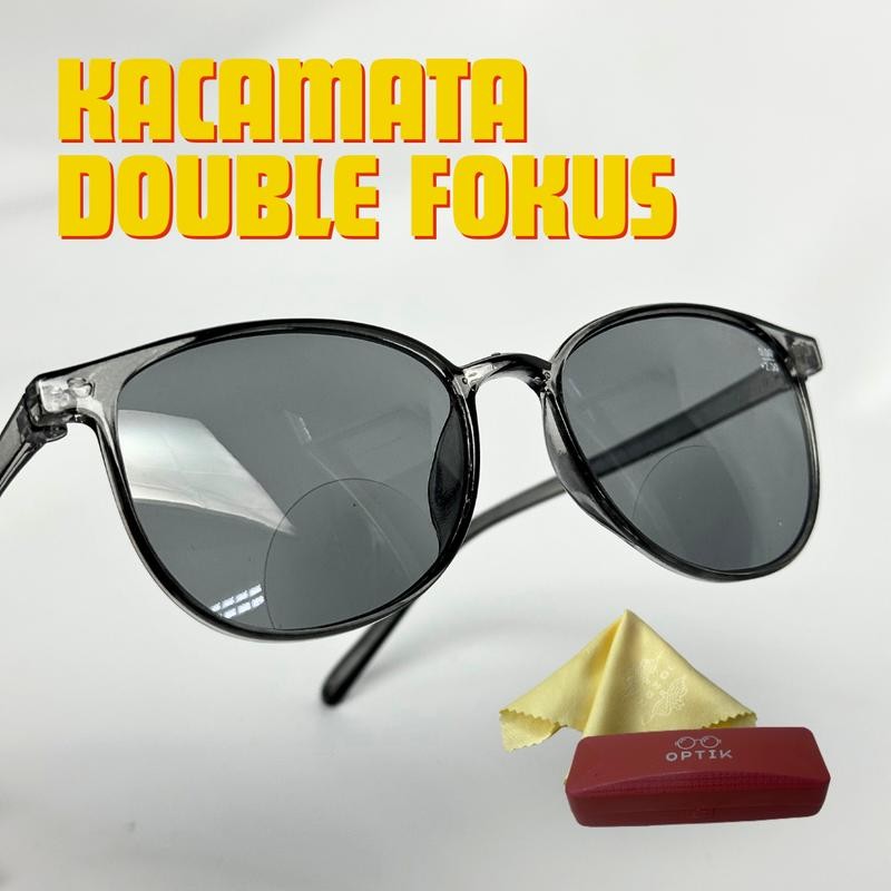 Kacamata Baca dan Jalan Double Fokus lensa redup model oval Terbaru