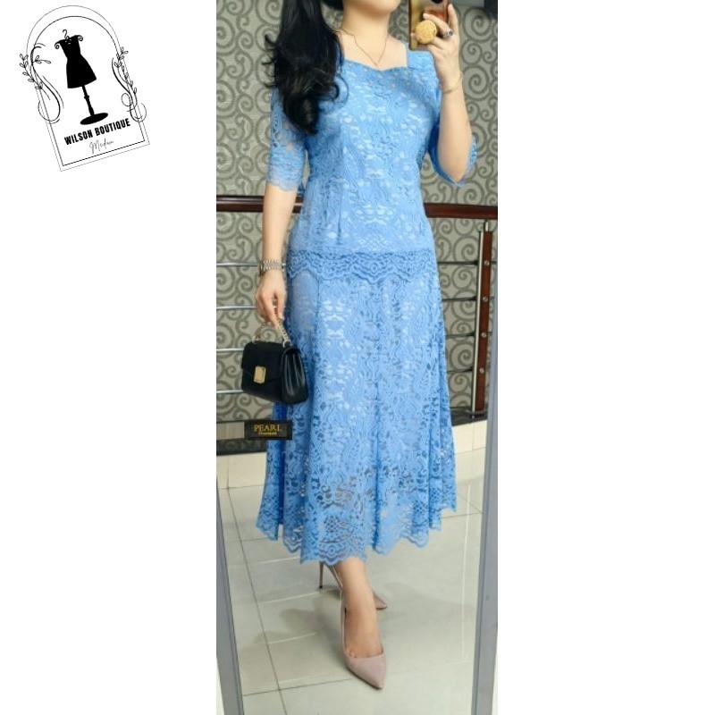WSO Setelan Rok Dan Atasan Brukat Wanita Baju Kebaya Wanita Batak